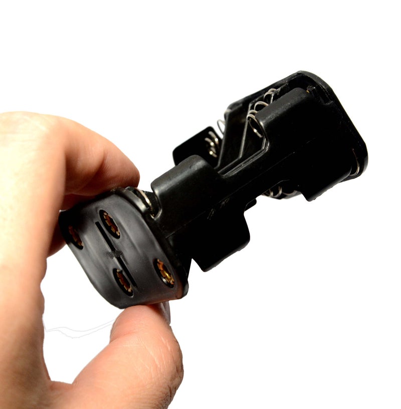 Lampvpath حامل بطارية AA 3 قطع 8 x 1.5V (12V) مع موصلات مشبك I 3 قطع هيكل بلاستيكي علبة بطارية بطبقتين - Image 4